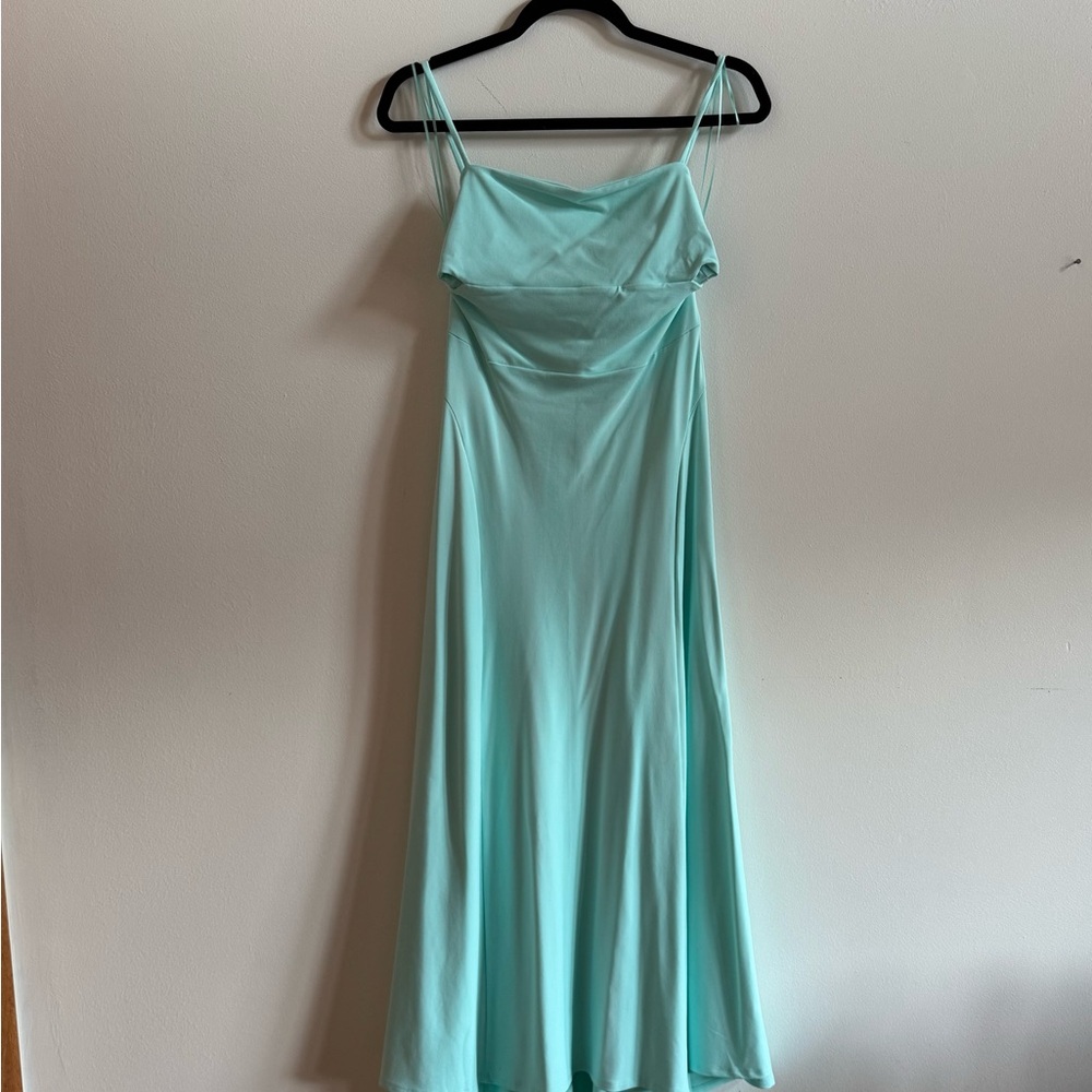 Susana Monaco Green Ruched Maxi Dress